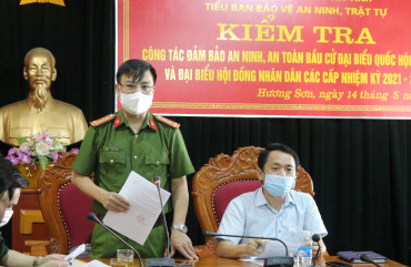 Huyện Hương Sơn chủ động triển khai thực hiện các phương án, kế hoạch đảm bảo ANTT cho bầu cử